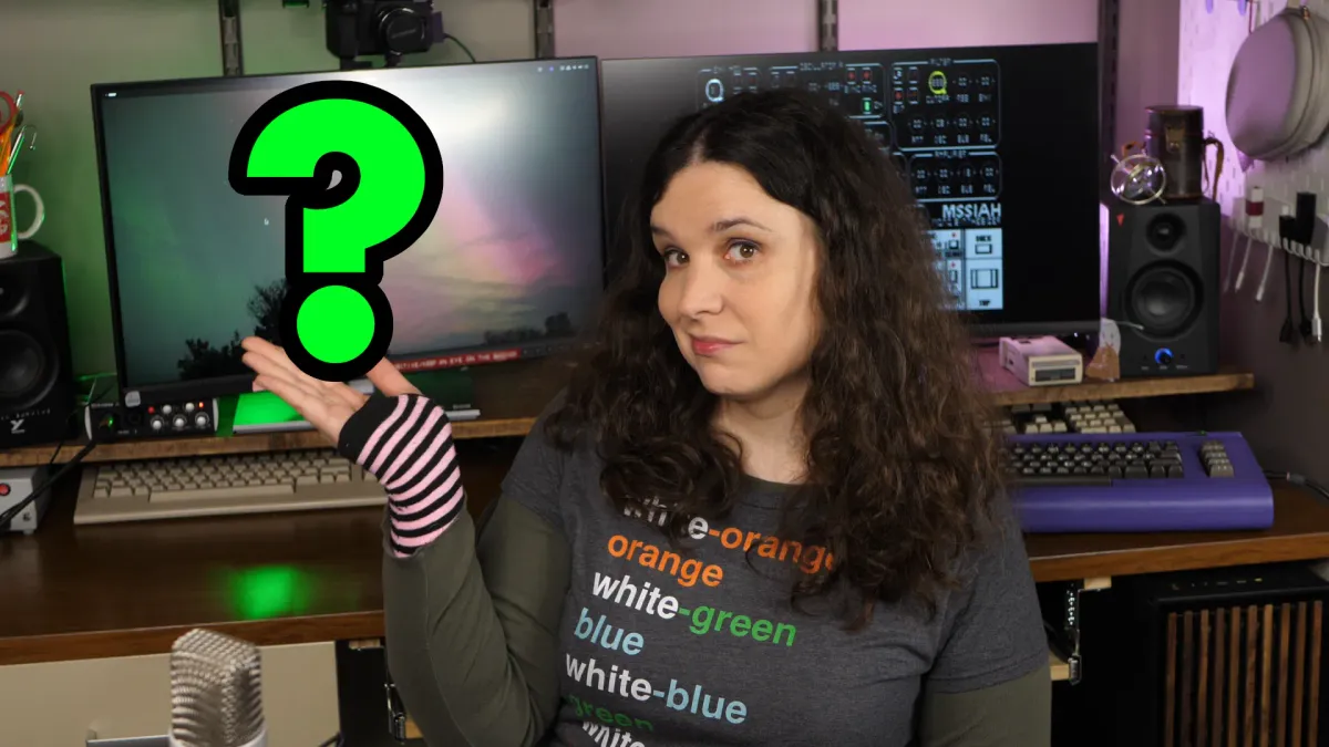 A picture of me "holding up" a superimposed question mark.